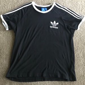 Vintage adidas black and white tee